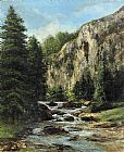 Famous Study Paintings - Study for Landscape with Waterfall